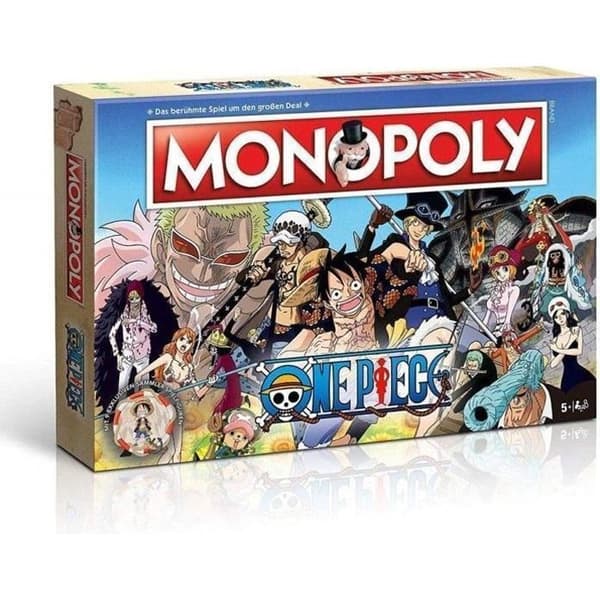 Monopol One Piece - VINNANDE RÖTTER - Brädspel - 8 år gammal - Spelplan och samlarfigurer