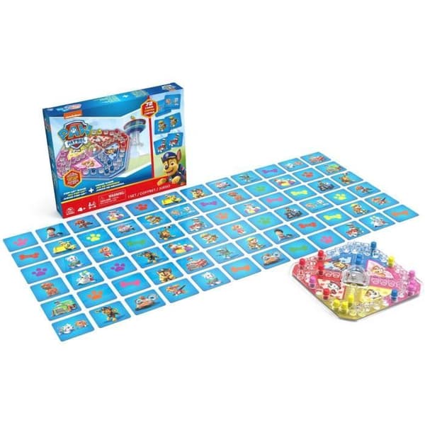 Set med två spel: Pop Up Chinese och Paw Patrol Memo