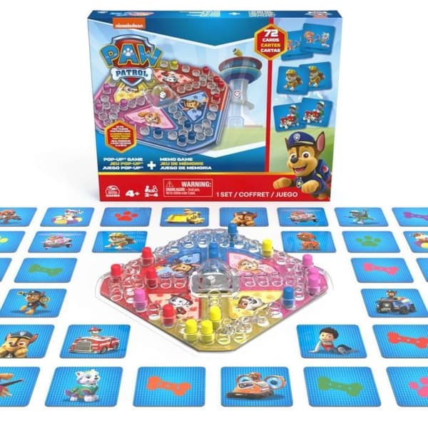 Set med två spel: Pop Up Chinese och Paw Patrol Memo