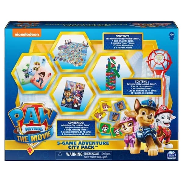 Brädspel - SPIN MASTER - PAW Patrol - 5-game Adventure City Pack - Flerfärgad - 1 till 12 spelare