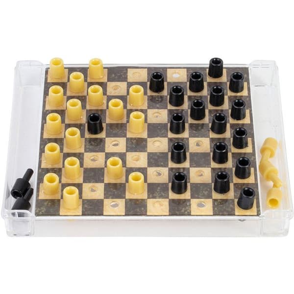 Damspel - COFALU - KIM'PLAY - Plastbräda - Resespel - ficka