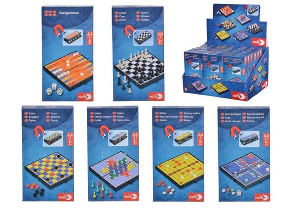 Mallette - coffret multi-spel Noris - 606015424 - Set med 6 magnetiska resespel