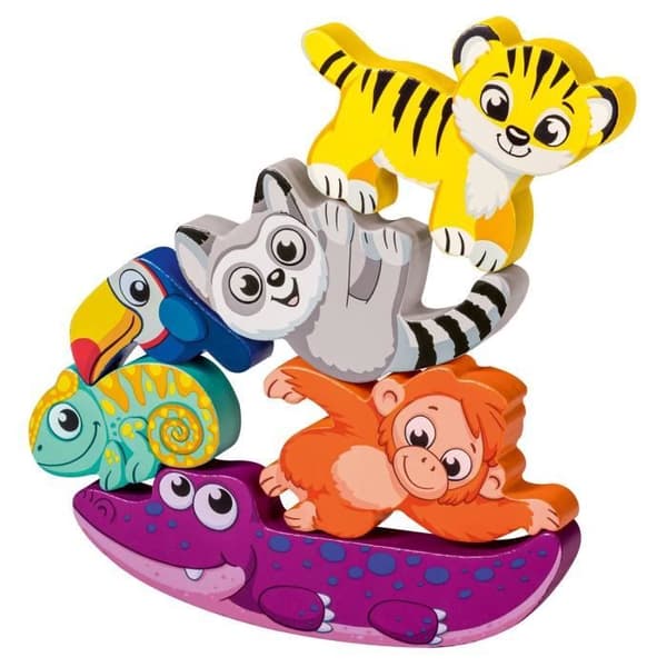 Ravensburger play+, Sensoriskt och magnetiskt träpussel - I djungeln, 6-36 månader, Första ålder, baby