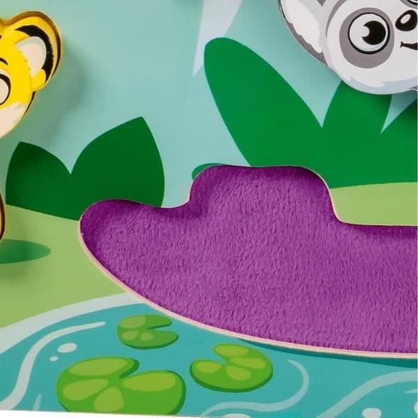 Ravensburger play+, Sensoriskt och magnetiskt träpussel - I djungeln, 6-36 månader, Första ålder, baby