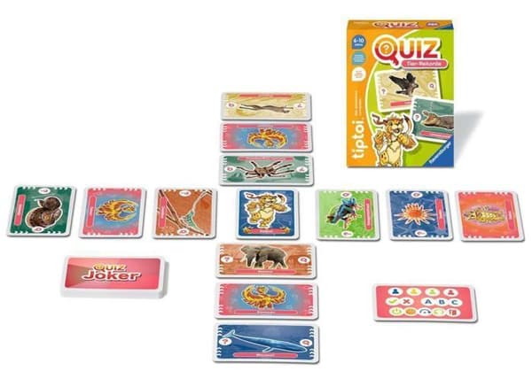Ravensburger - 00194 - tiptoi Animal Records Quiz-spel för barn från 6 år för 1 till 4 spelare