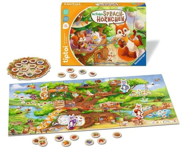 Ravensburger - 203 - tiptoi utbildningsspel-00-De smidiga vokala hornen-Utbildningsspel från 3 år-för 1 till 4 spelare
