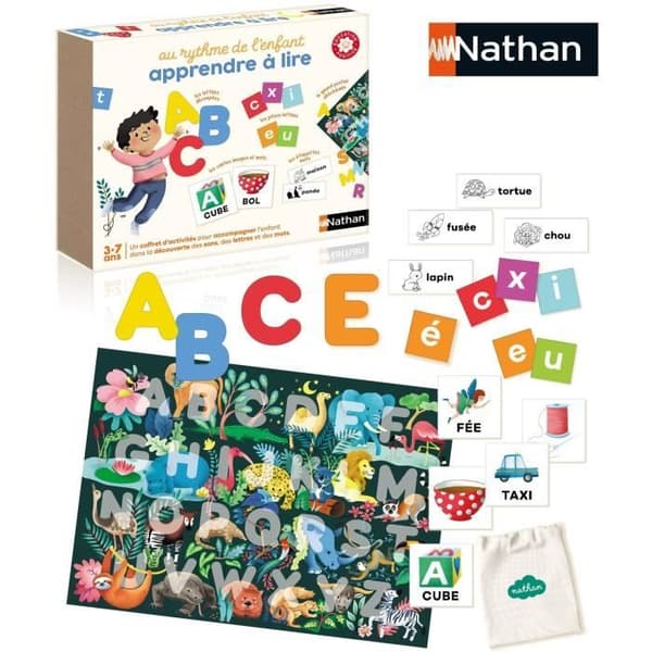 Lära läsa box för barn - Nathan - Rhythm of the child Jag lär mig att läsa - Positiv Education - Från 3 år