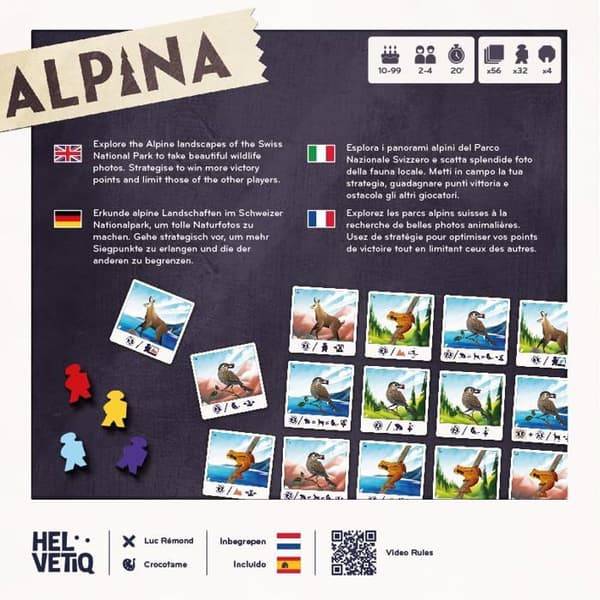 Sällskapsspel - brädspel Helvetiq - CSGALPINA - Alpina Kortspel av natur, Vit