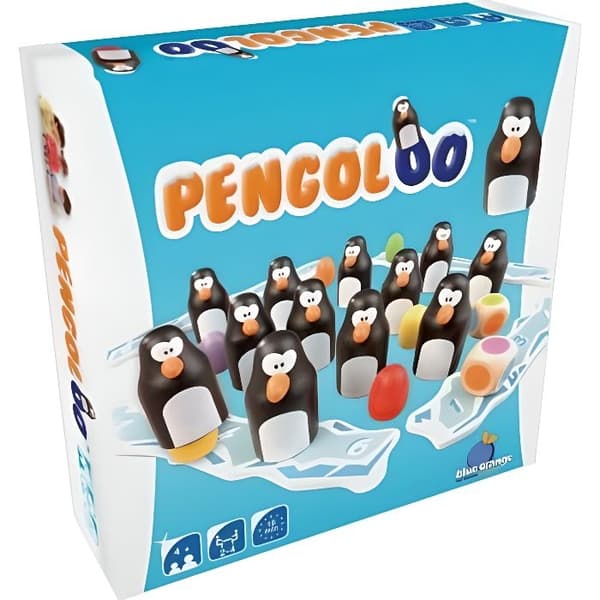 Pengoloo brädspel - BLÅ ORANGE - Träpingviner - Blandat - Inomhus