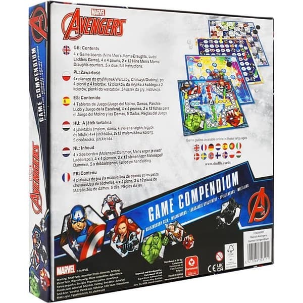 Marvel Avengers brädspel - Spelkompendium - 4 i 1 - CARTAMUNDI - Svart - Barn