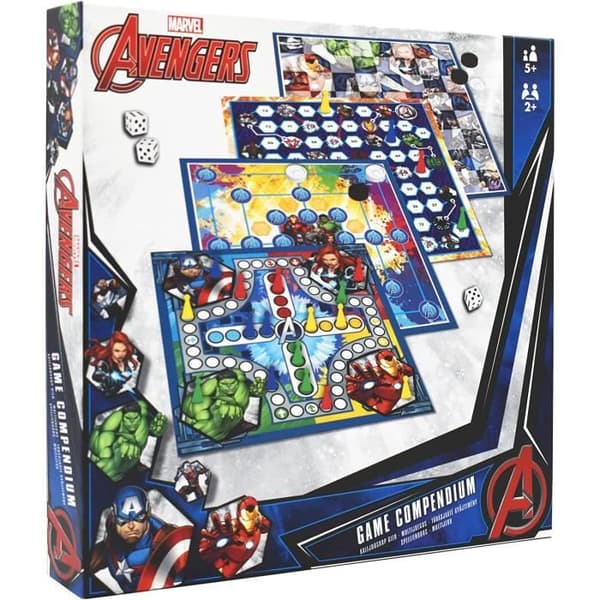 Marvel Avengers brädspel - Spelkompendium - 4 i 1 - CARTAMUNDI - Svart - Barn
