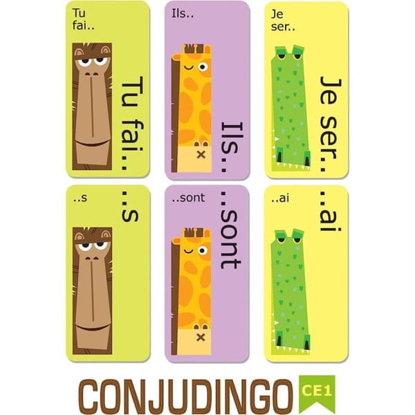 Asmodee - Conjudingo CE1 - 3 konjugationsspel