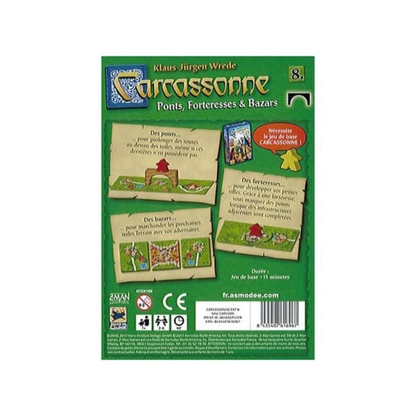 Carcassonne Expansion: Broar, fästningar och basarer - Z-Man-spel