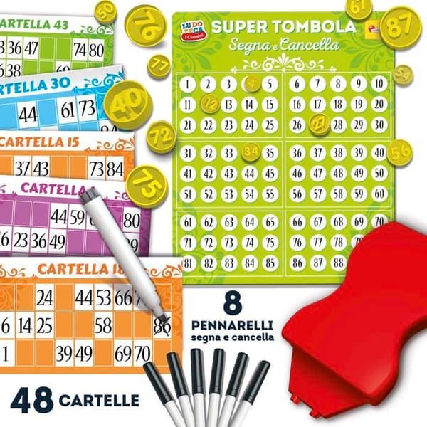 Brädspel - Liscianigiochi brädspel - 102686 - Lisciani Jeux- LUDOTHÈQUE Super TOMBOLA Signerad OCH AVBOKAD,