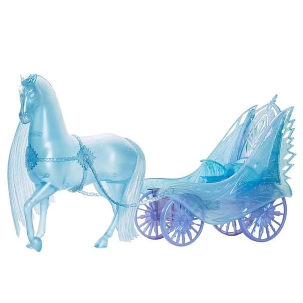 DISNEY Frozen Elsa Hästdragen bil och leksaksdocka, för tjejer 3+ MATTEL