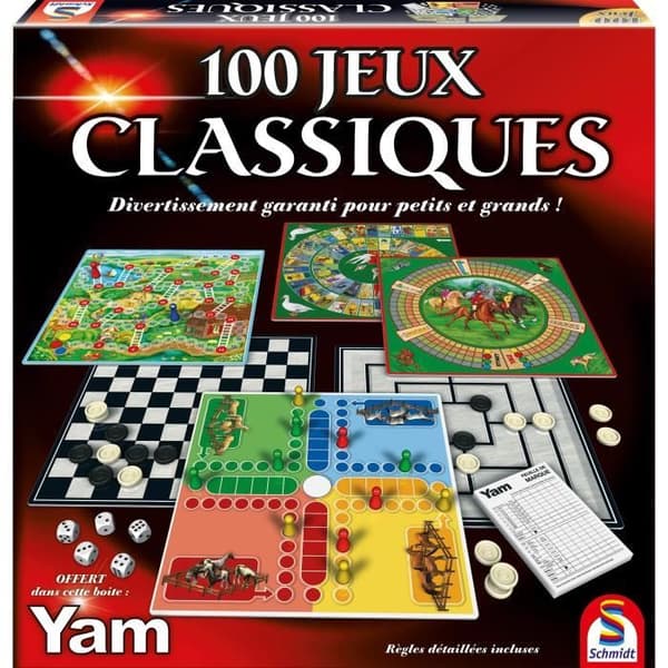 100 Klassiska brädspel, SCHMIDT SPIELE, Njut av 100 klassiska spel i detta kompletta paket!