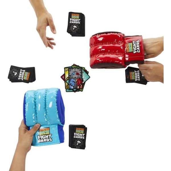 Mattel Games - Fight Cards-Team Card Game med två boxningshandskar HTW64