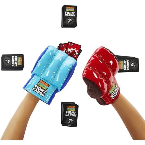 Mattel Games - Fight Cards-Team Card Game med två boxningshandskar HTW64
