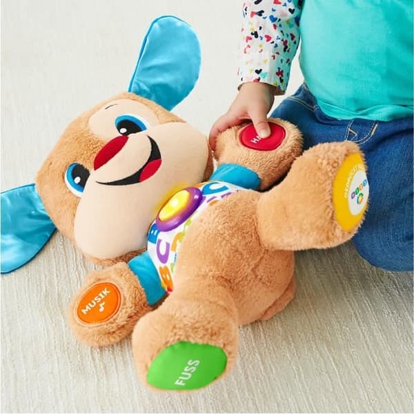 Fisher-Price Laugh and Learn FPM50 lärleksak för pojkar i åldern 0,5 till 3 år - Interaktiv hund - Flerfärgad