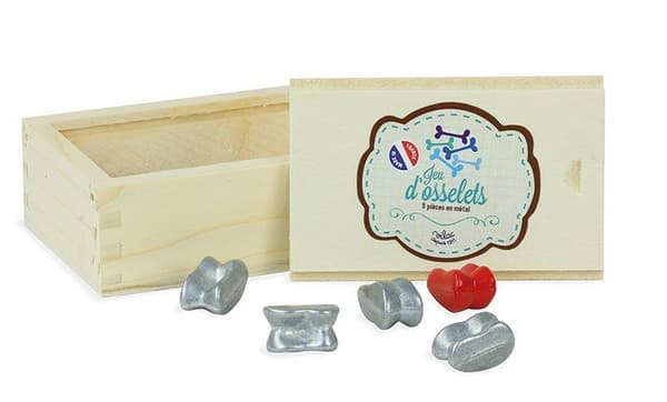 Knucklebones-spel - VILAC - Randig låda - Barn - 3 år - Beige