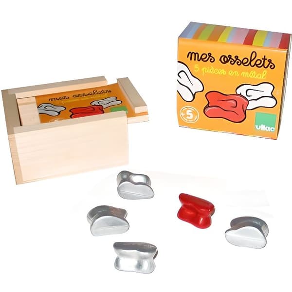Knucklebones-spel - VILAC - Randig låda - Barn - 3 år - Beige