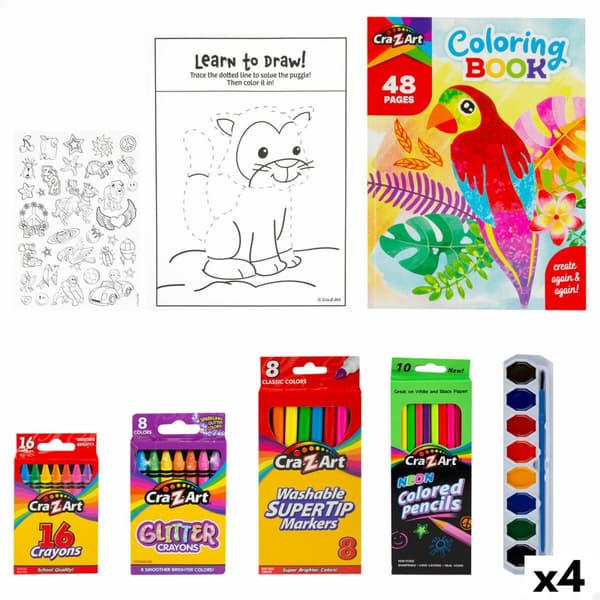 Tegningssæt Cra-Z-Art (4 enheder)