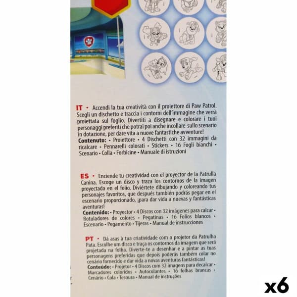 Piirustussetti The Paw Patrol (6 osaa)