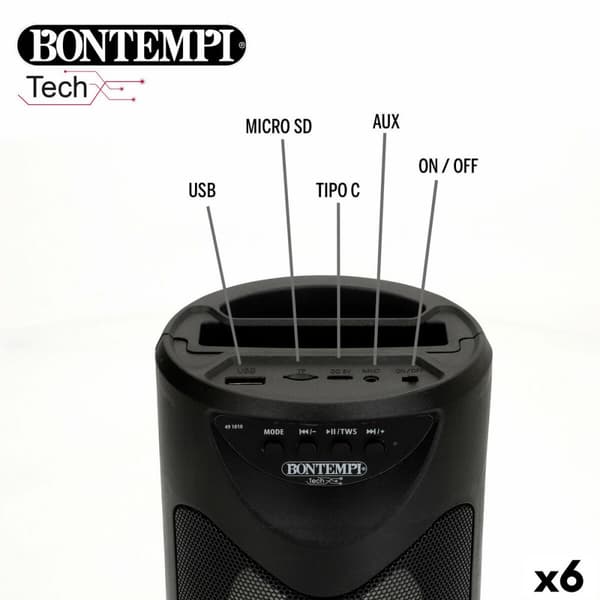 Högtalare med Karaoke Mikrofon Bontempi 6 antal