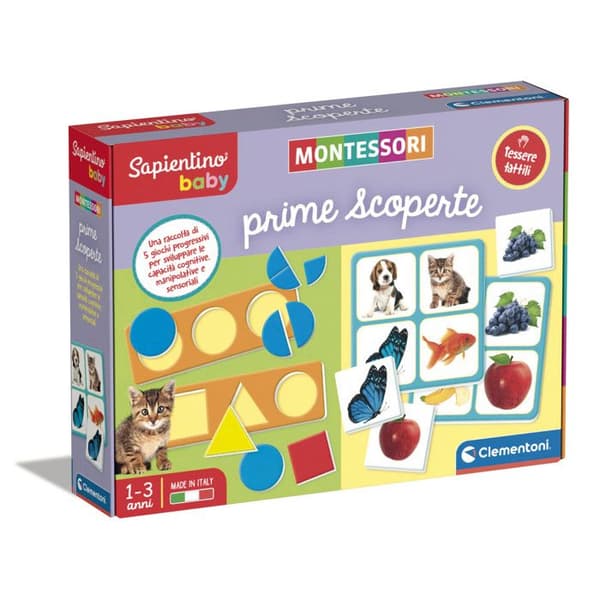 Utbildningsspel - CLEMENTONI - SAPIENTINO BABY PRIME - 6 Montessori-spel - 1 spelare eller fler - 12 månader och uppåt