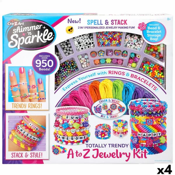 Smykke Kit Cra-Z-Art 0,1 x 0,1 x 0,1 cm (4 enheder)