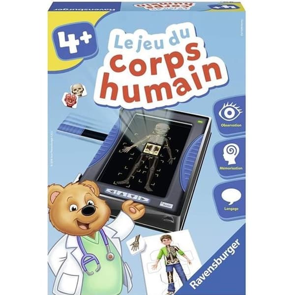 Människokroppsspelet - Pedagogiskt spel - Upptäckten av människokroppen - Ravensburger - Från 4 år