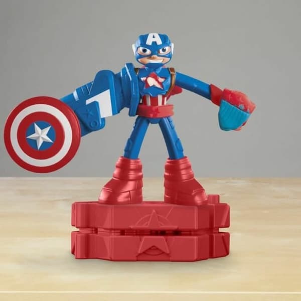 Modellervoks Spil Play-Doh Capitán América Set Stamper Shield Multifarvet