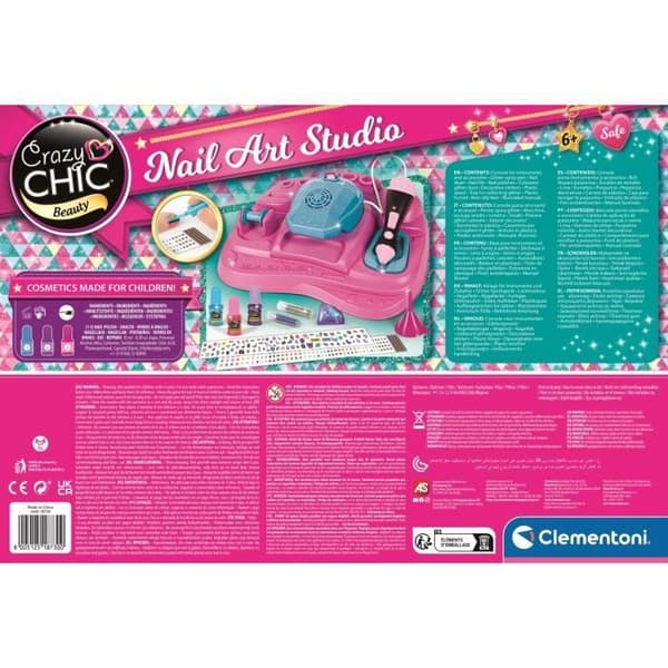 Clementoni - Nail art studio - Glittermaskin + lacktork - Lack ingår