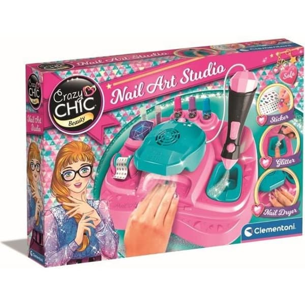 Clementoni - Nail art studio - Glittermaskin + lacktork - Lack ingår