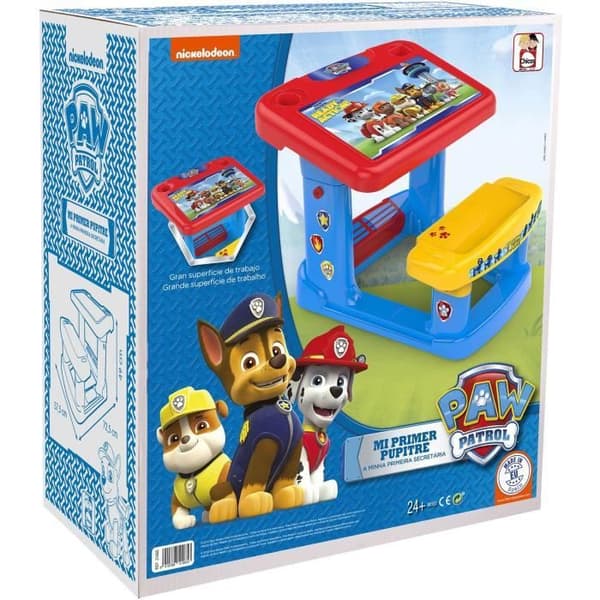 Paw Patrol skrivbord - CHICOS - Med pennfack - Bred sits och fotstöd