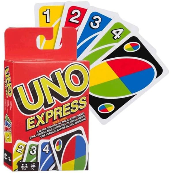 Sällskapsspel - Mattel - UNO Express - Snabbt speltempo - Lätt att transportera - 2 till 4 spelare