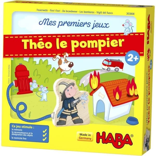 HABA - Mina första spel - Théo the Fireman - Memo-spel - 2 år och över, 303808