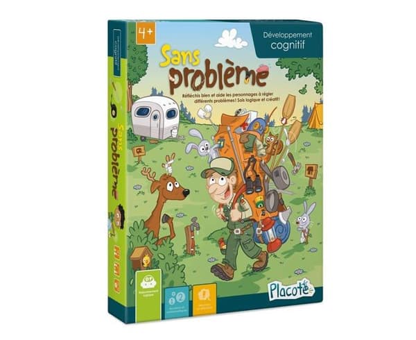 Brädspel - Placote brädspel - PLA34 - Sans Problemes, Pedagogiskt spel 4 till 9 år gammalt