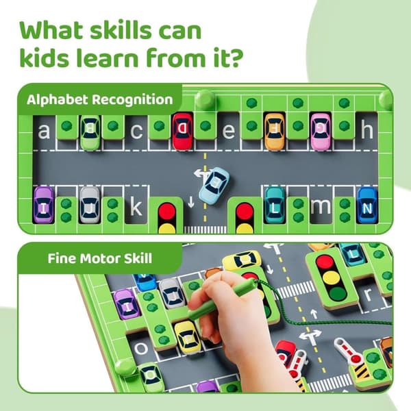 OBOSOE Magneettiset Aakkoset Sokkelo, Montessori-lelut, Aakkospalapeli Taaperon lelut, Aistilelut Hienomotoriset taidot, Lahjat baariin