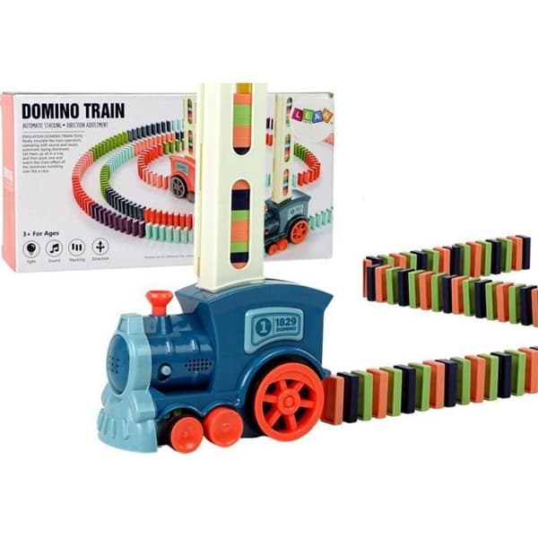 Dominos Leantoys - 12652 - Interaktivt lokomotivtåg som staplar dominoljudet