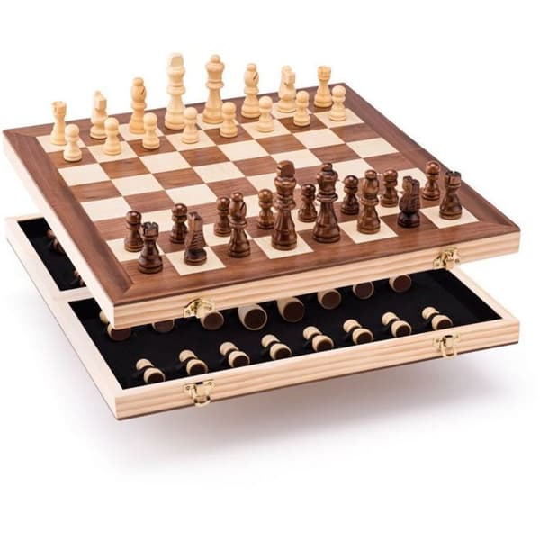 Sällskapsspel - brädspel Saitek Fällbart schack i trä Royal Chess 92210 Populär
