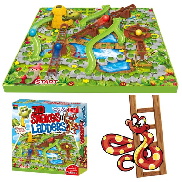 WOOPIE Stegar och Ormar Brädspel 5+