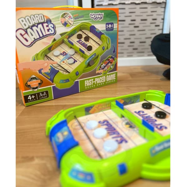 WOOPIE 2-i-1 Mini Hockey og Racing Arkadespil