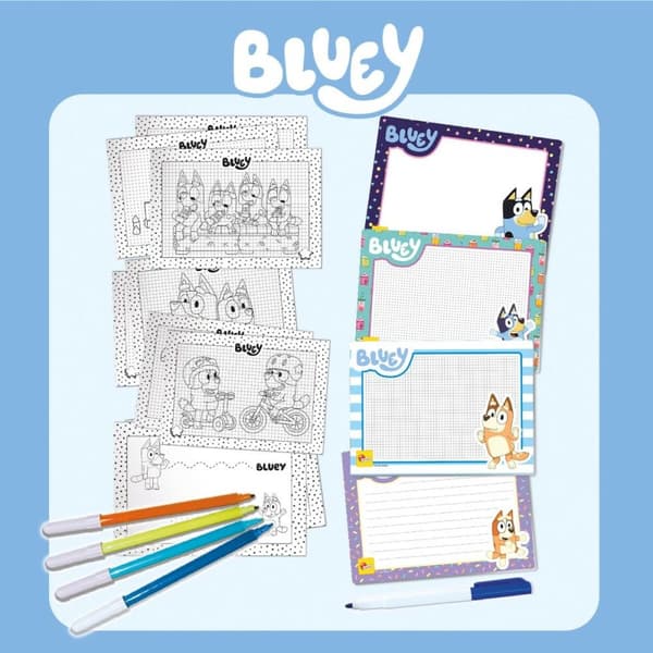 Tegningssæt Bluey Pocket Drawing School (12 enheder)