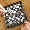 Miniatyrbild 7 av 9: WOOPIE IQ-spel Schack & Dam – Magnetiskt 2-i-1 Resespel i Fickformat