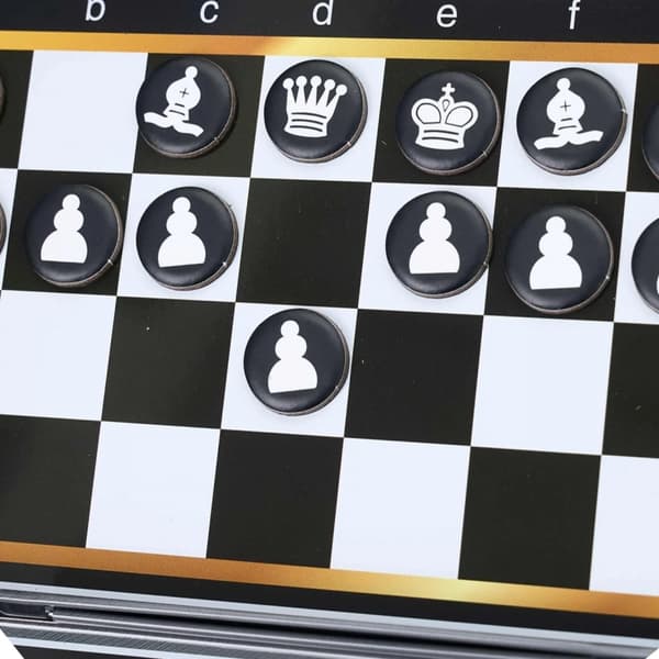 WOOPIE IQ-spel Schack & Dam – Magnetiskt 2-i-1 Resespel i Fickformat