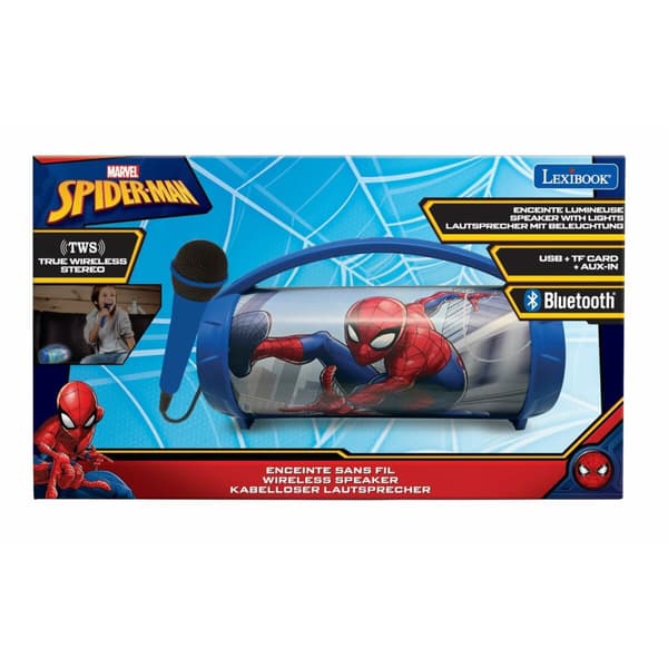 Bluetooth-kaiutin karaokemikrofonilla Lexibook Spider-Man