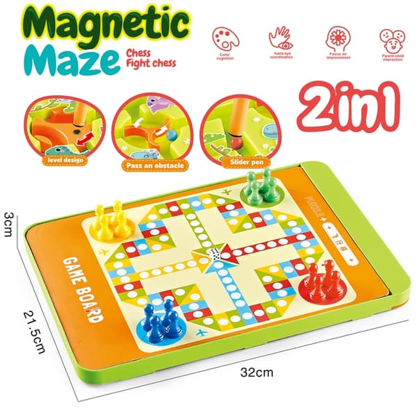 WOOPIE Magnetic Labyrint Spil 2-i-1 – Kinesisk figur