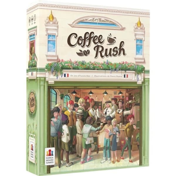 Managementspel - ASMODEE - KBGCR01FR - Coffee Rush - 2 spelare eller fler - 30 min speltid