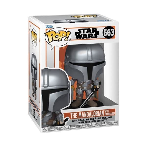 Funko Pop! Star Wars: The Mandalorian Säsong 3 - The Mandalorian med Darksaber- USED